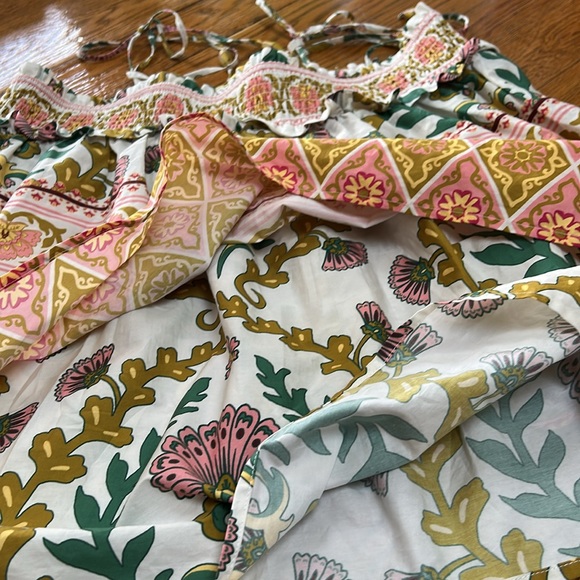 Sarah Hann by Anthropologie New With Tags babydoll tiered cotton top.Size Large. - Picture 5 of 12